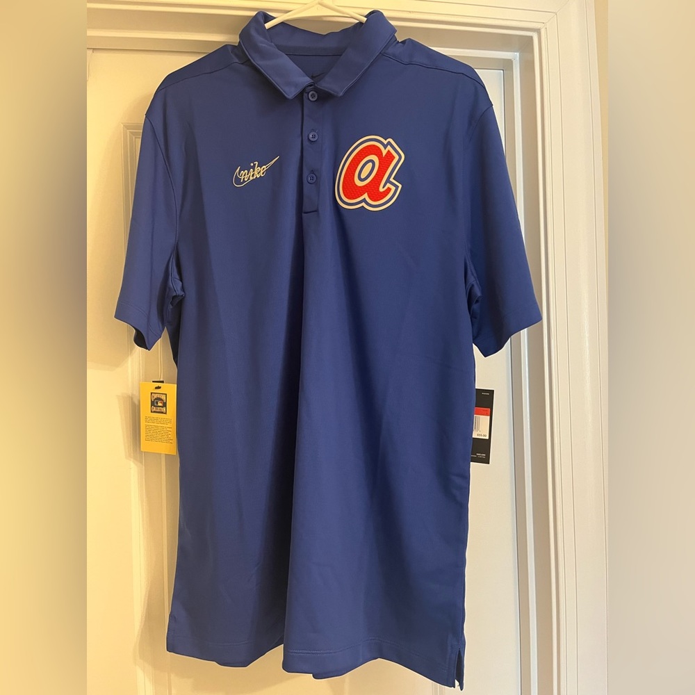 Large Nike Dri-Fit Atlanta Braves Polo